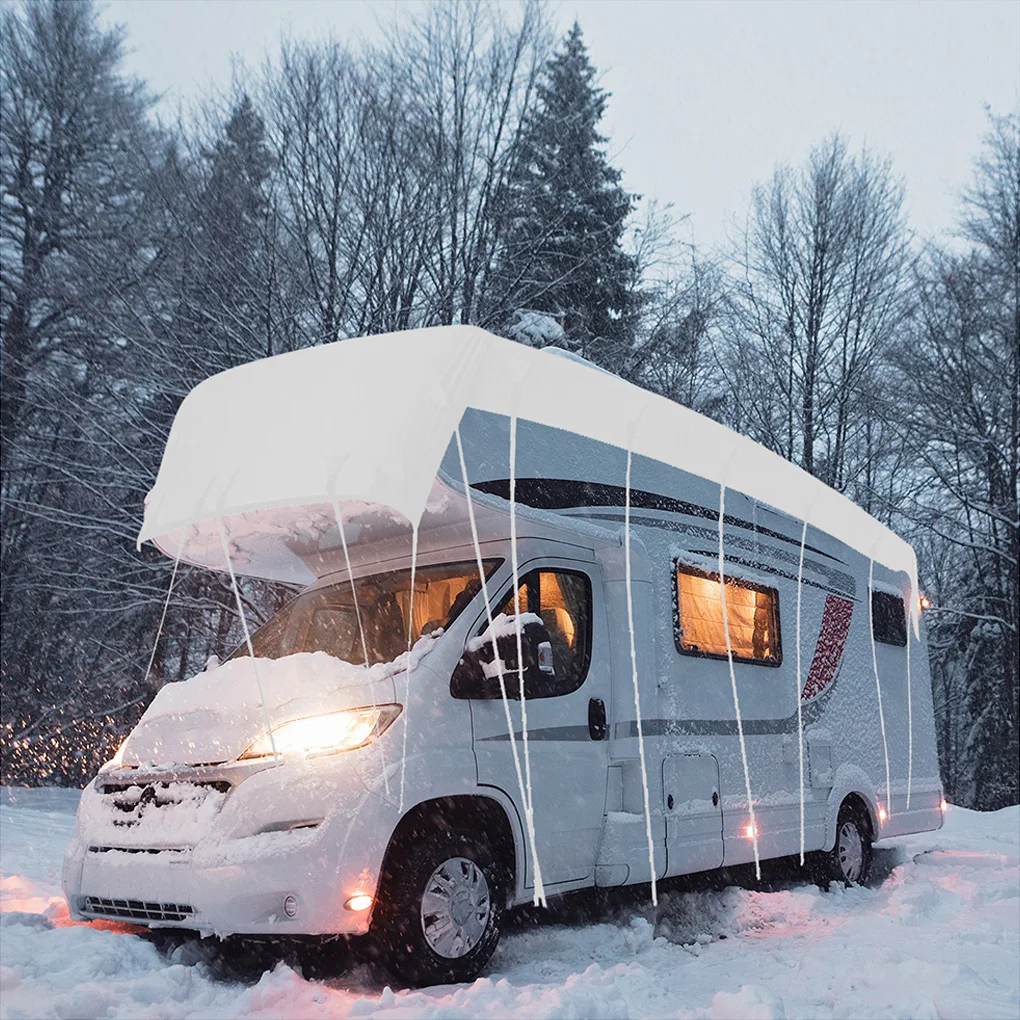 210D Oxford Cloth RV Roof Protective Cover Portable Motorhome Camper Top Tarp Cover Waterproof Sunshade Protective