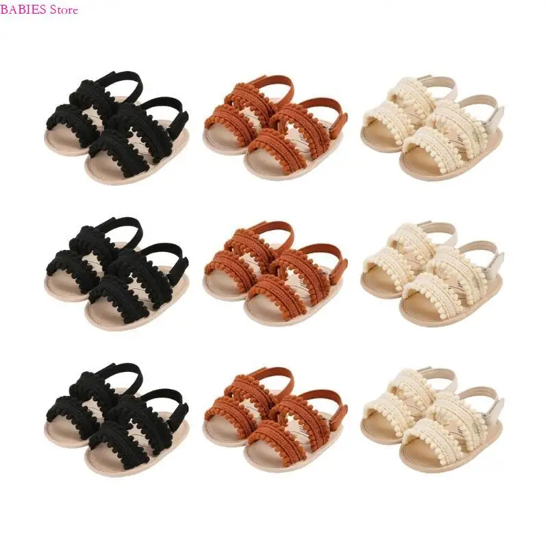 

C9GB 1 Pair Infant Sandals Lightweight Design Nonslip Flat Shoes Breathable Fabric
