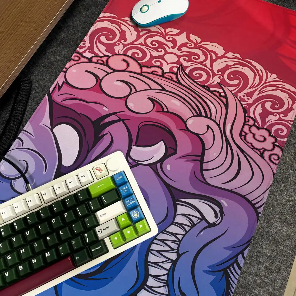 

Mouse Pad Xxl Computer E-sports Large Size Non-slip Luxury Gamer Tiger Fashion Keyboard 90x40cm Art Design HD Deskmat