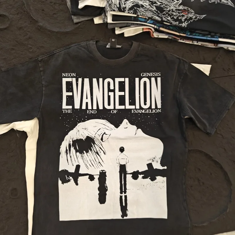 New Century Evangelion Theater Edition Poster Art Retro Summer New Collection Unisex Lässiges Baumwoll-T-Shirt