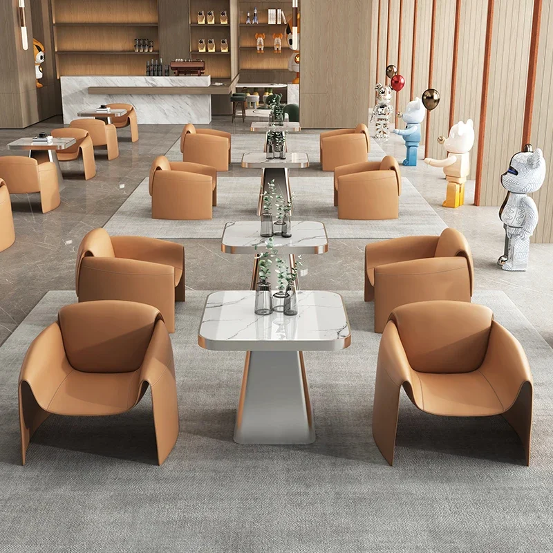 Department Negotiation Table and Chair Combination Light Luxury Rest Area Leisure Simple Meeting Area Business Reception Sofa