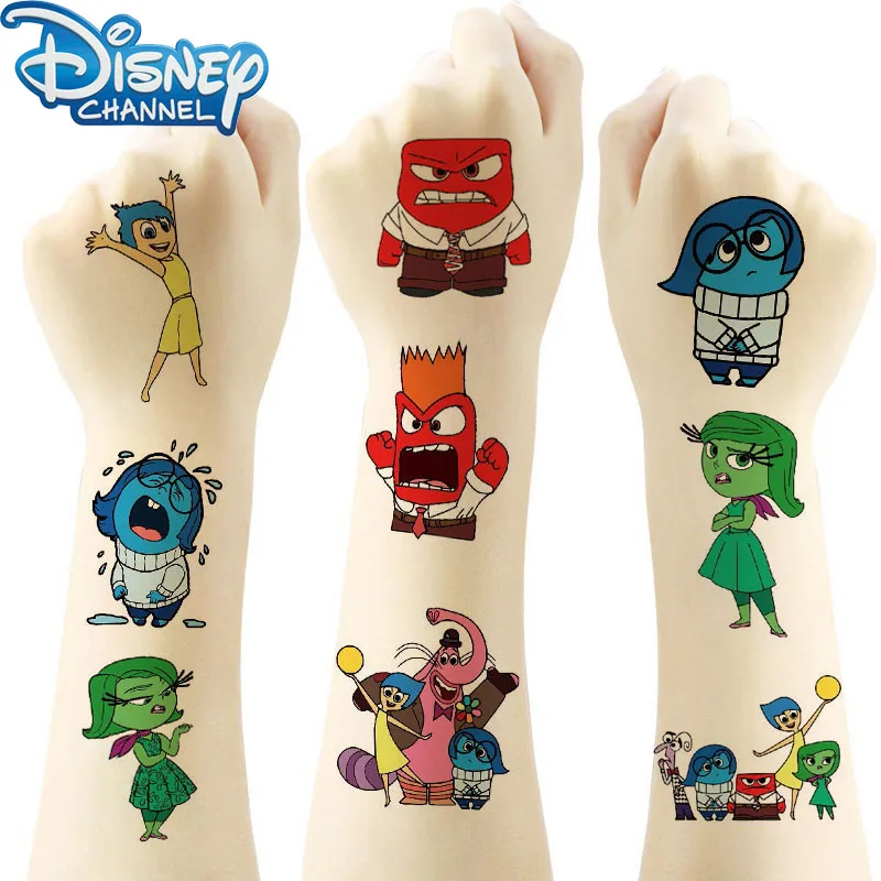 

20pcs/set Disney Inside Out2 Cartoon Tattoo Stickers Joy Sadness Anger Anime Figure Waterproof Stickers Toys Children Party Gift