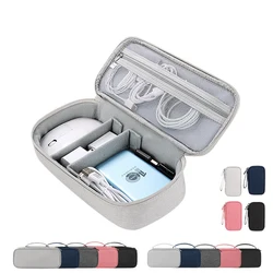 Portable Carry Case Double Layers Storage Bag for Cable Cord USB Charger Waterproof Travel Organizer Bag Data Cable Storage Bag