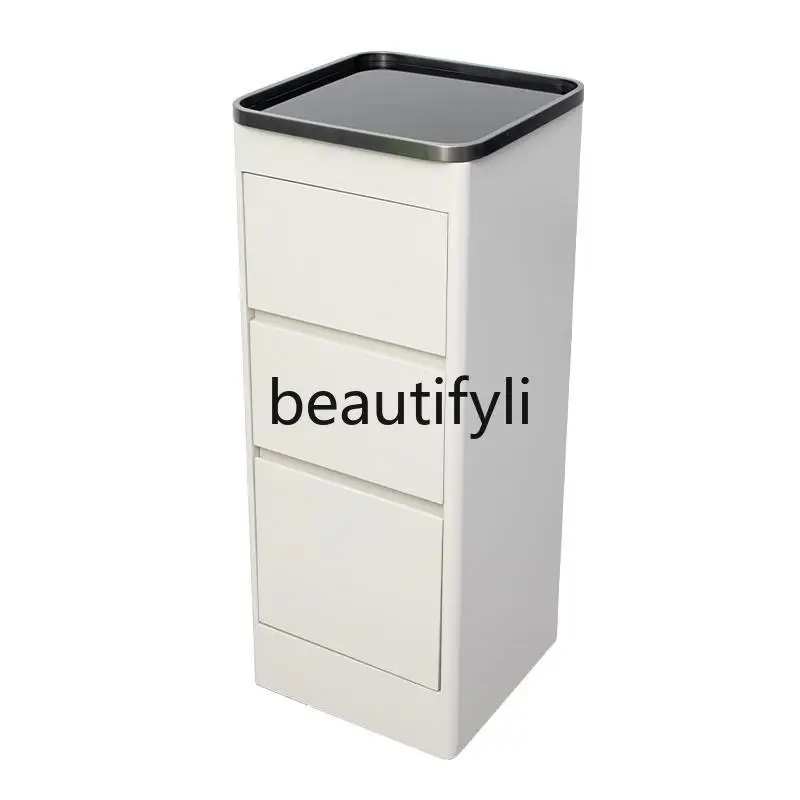 

High-end barber shop cabinet tool table hair cutting tool cabinet beauty salon storage trolley