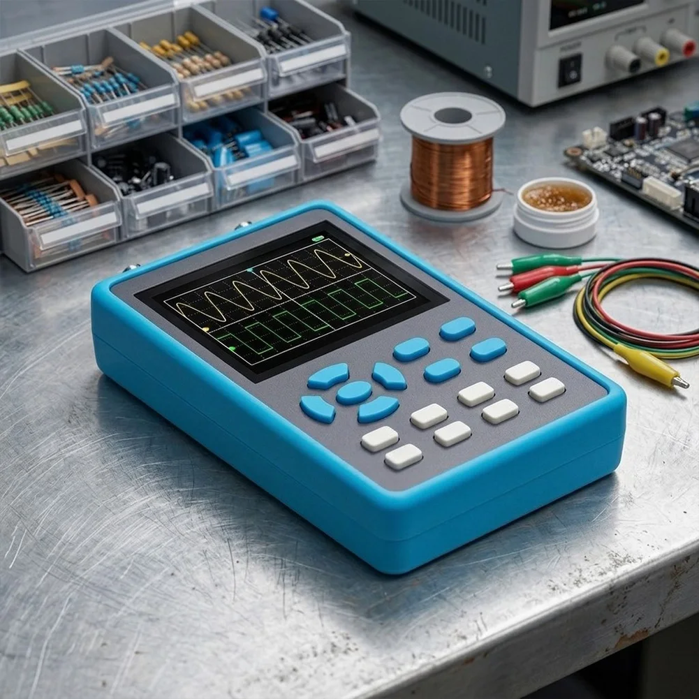 DSO2512G Handheld For Oscilloscope with 2 Channel Input 120MHz Bandwidth 320x240 Resolution 2.8 Inch Screen and Signal Generator