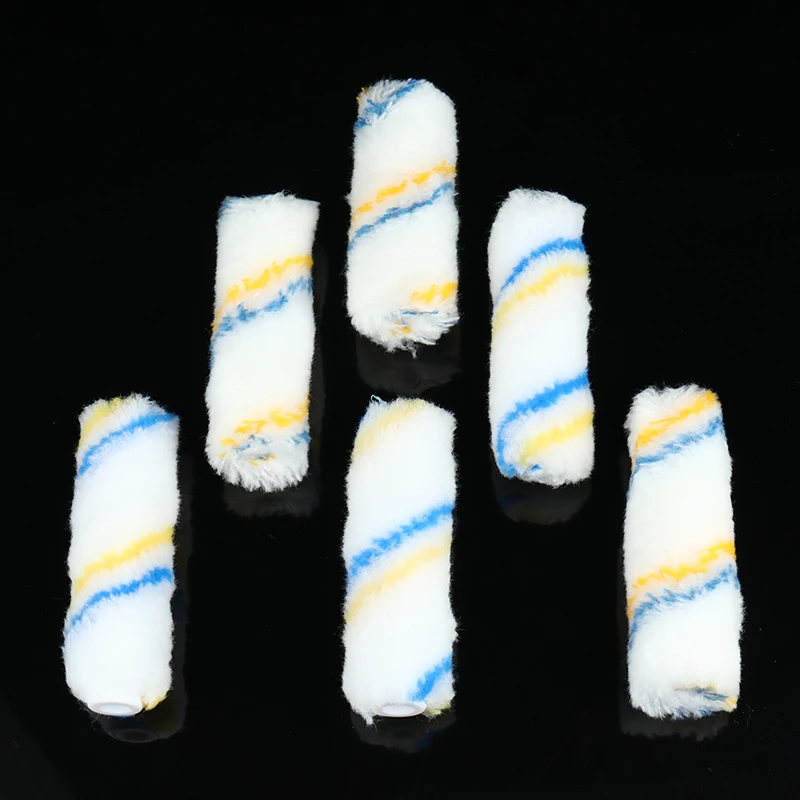 Brosse à rouleau de peinture, mélange de polyester, fil de coton, laine, poils fins, petit rouleau, brosse d'angle décorative