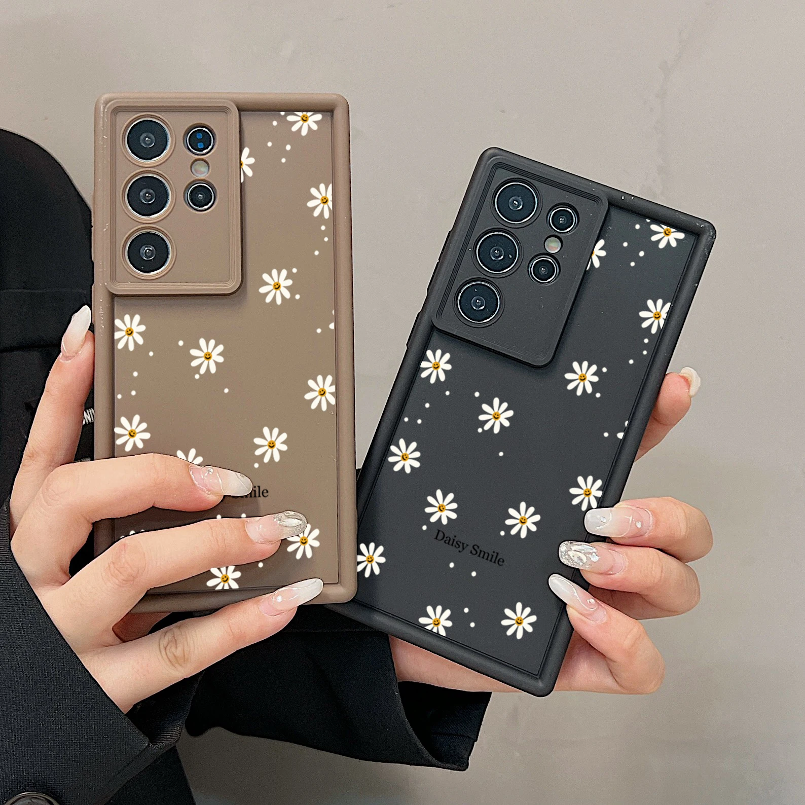 Case For Samsung Galaxy S24 S23 S22 Ultra FE S21 Plus A52 A53 A13 A54 A14 A34 A15 A35 A55 Shockproof Daisy Flowers Phone Cover