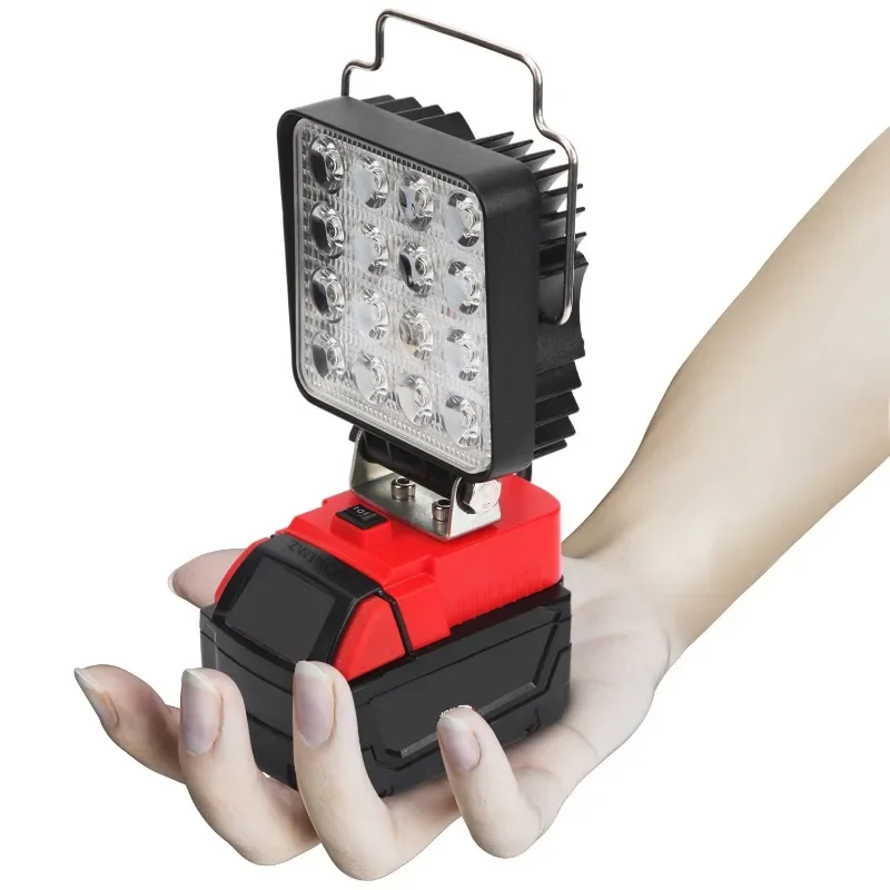 NEW Portable Camping LED Work Light for Milwaukee Flashlight 18V Lithium Battery Lantern Outdoor Spotlight Emergency Lighting