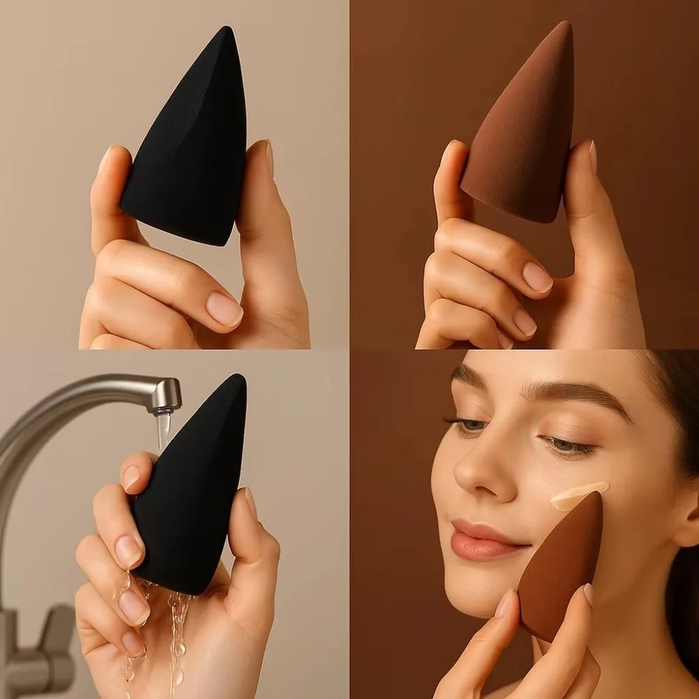 Detailed Beauty Blending Sponge Fingertip Shaped Extra-Soft Makeup Sponge Lightweight Dry Wet Use Cosmetic Puff Beauty Routine