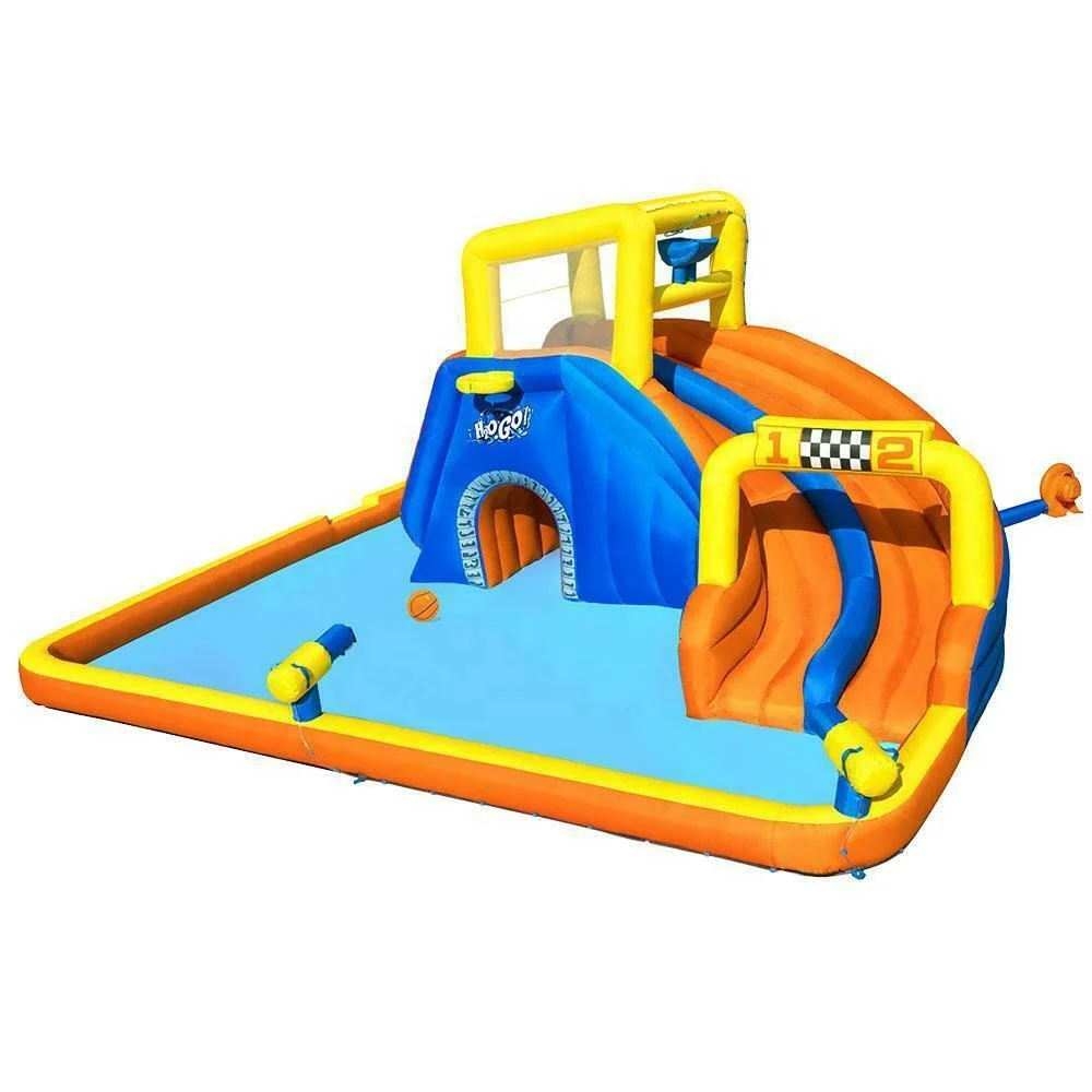 

Best 53377 Super Speedway Mega Water Park Inflatable Castle Slide Water Park Pool Kids Paddling Pool