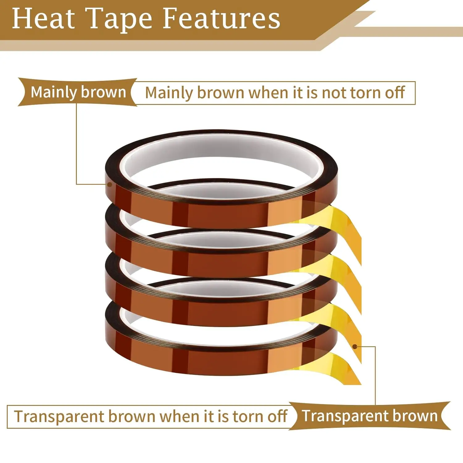 Полиимидная клейкая лента BGA PCB Защита 3D-печатной платы Высокотемпературная термостойкая электронная изоляция