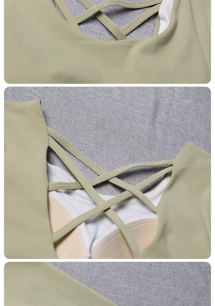 Neue Yoga-Kleidung für Damen, Sport, Laufen, Pilates, atmungsaktiv, Training, Langarm, Top, Fitness-Kleidung – Detail 3