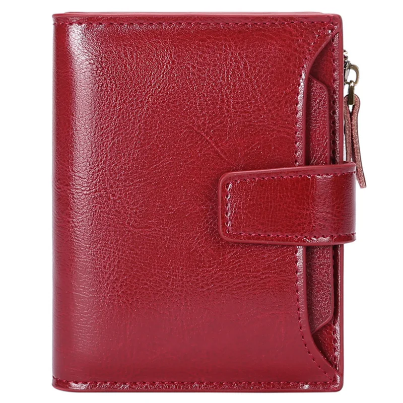 Western Candy Color Leather Zipper Hasp Design Women Wallet Multifunctional Large Capacity Purse for Ladies