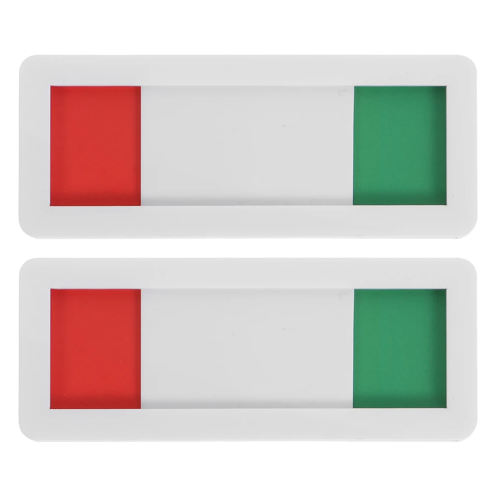 

2Pcs Status Switch Sign Acrylic Material Red Green Background Slide Design Office Restroom Indicator Privacy Signboard