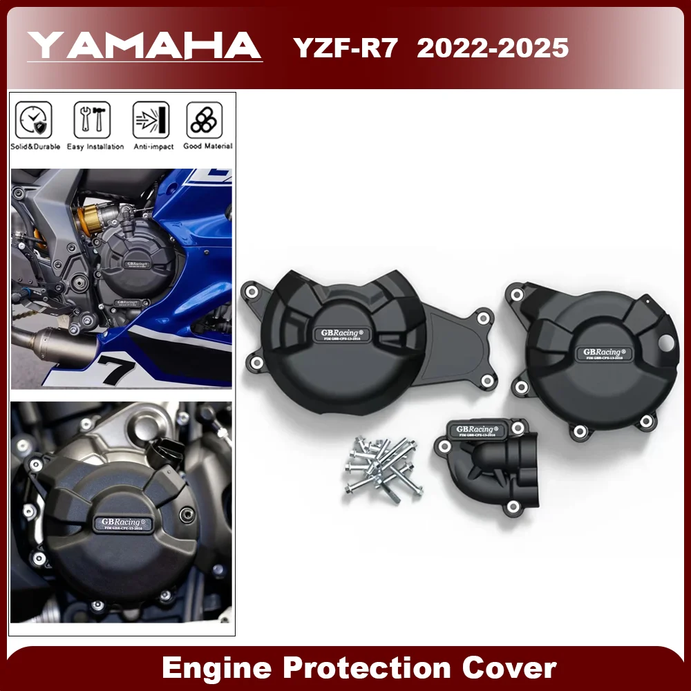 

For YAMAHA YZF-R7 R7 2022 2025 GB Racing Motorcycle Engine Protect Cover Body Frames Clutch Pulse Protection Cover Accessories