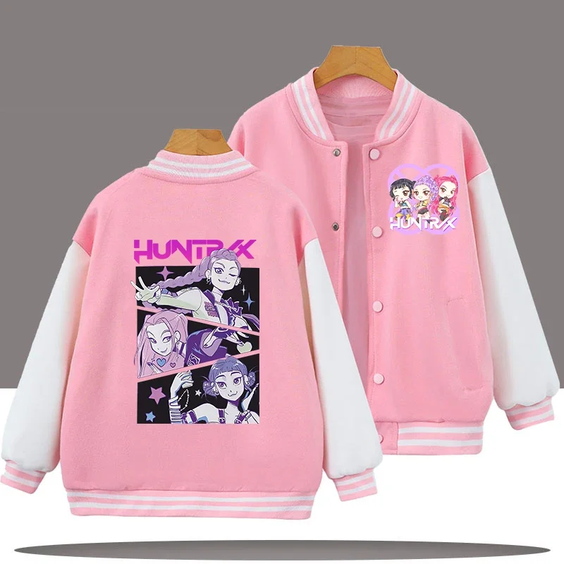

Kpop Devil Hunter Бейсбольная детская милая куртка Mirazoi, детская весенне-осенняя куртка с длинными рукавами, одежда для девочек, подарок