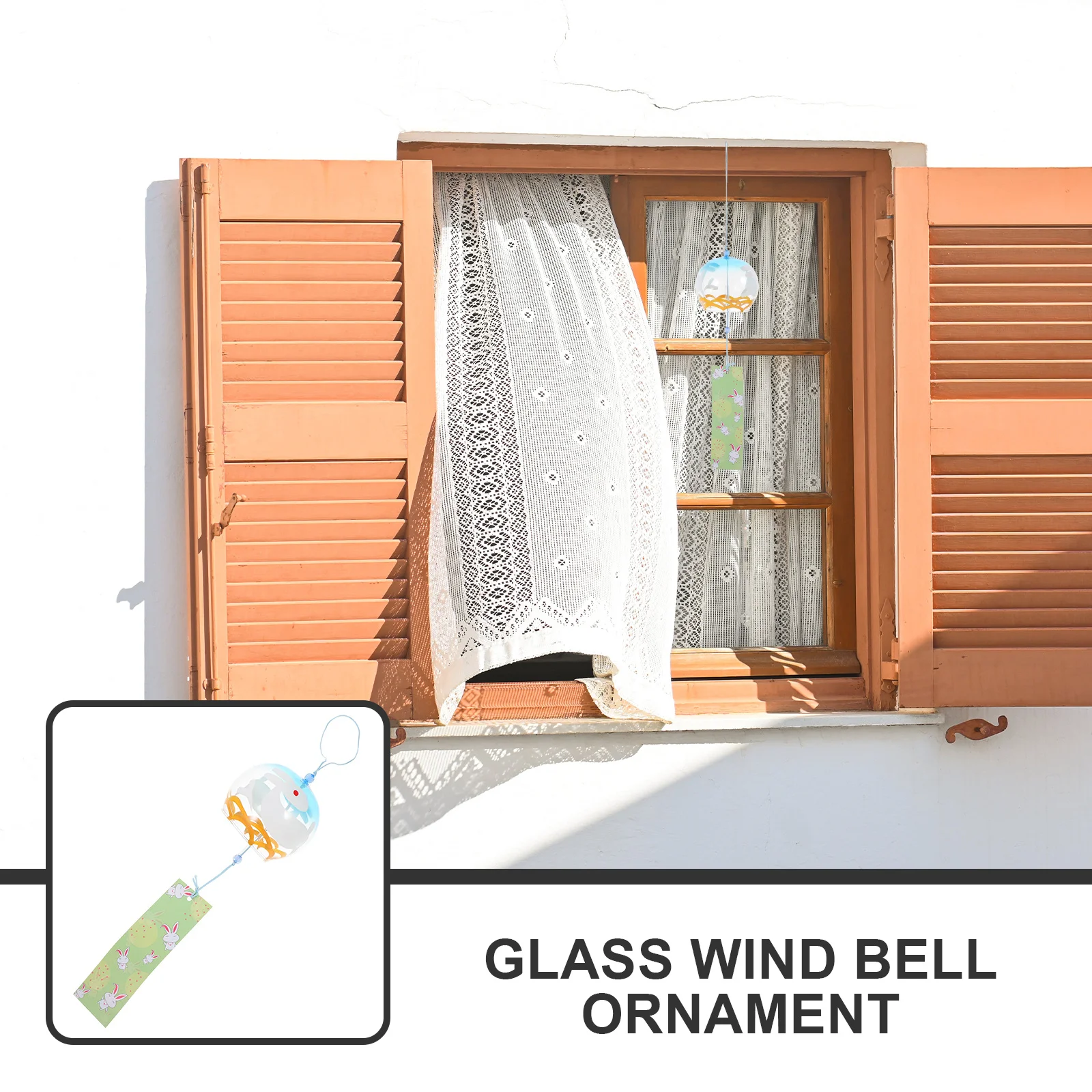 

Glass Wind Bell Japanese Style Hanging Chime Pendant Outdoor Garden Balcony Decorative Relaxing Sound Home Wind Bells