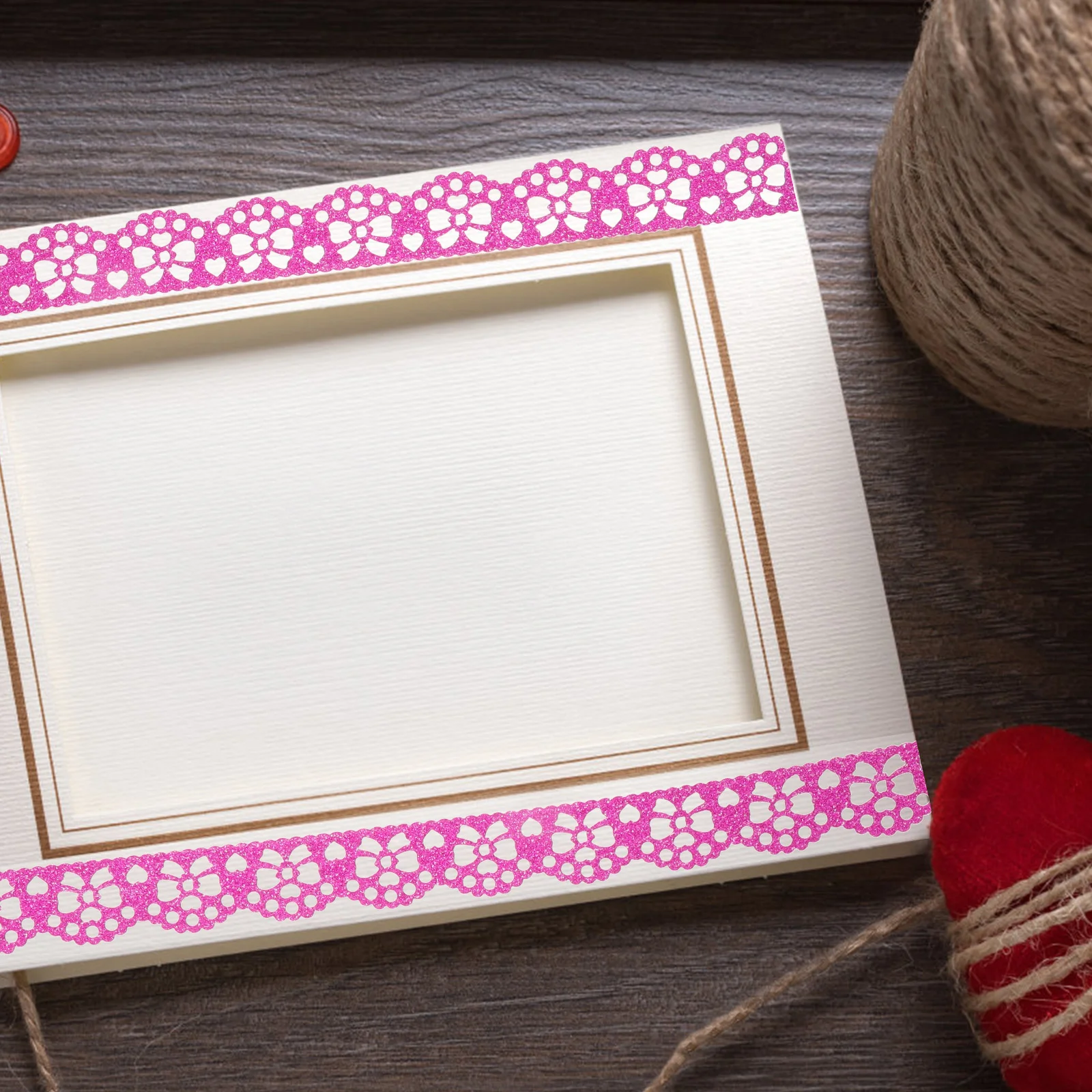 

7 Rolls Decorative Lace Tape Sticker Washi Tape for Albums DIY Crafts Glittery Scrapbook and Card Making Adhesive Ribbon