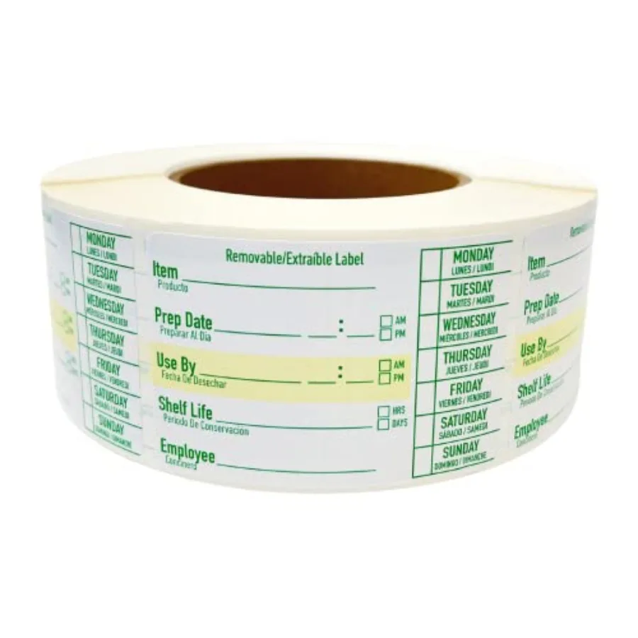 

2x3 Removable Freezer Food Labels Stickers for Containers Waterproof Label Stickers for Jars Removable Labels for Storage Bins
