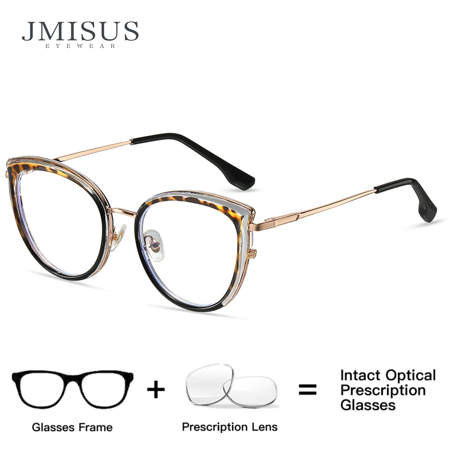 

Очки для зрения JMISUS Fashion Cateye, женские, с ацетатной металлической оправой, с защитой от синего света, фотохромные, оптические.