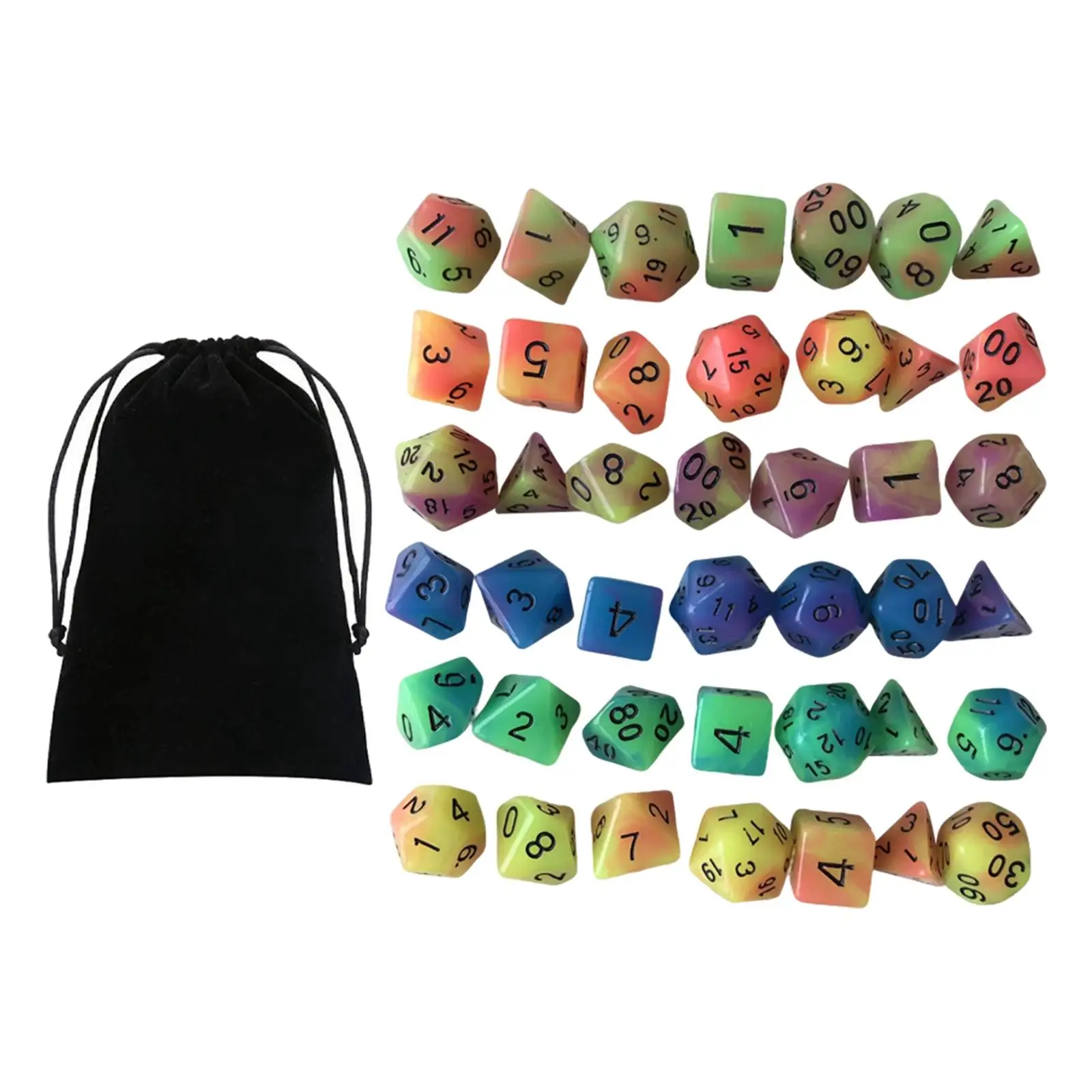 Brilhante conjunto de dados poliédricos, Party Toys, RPG luminoso, DND Role