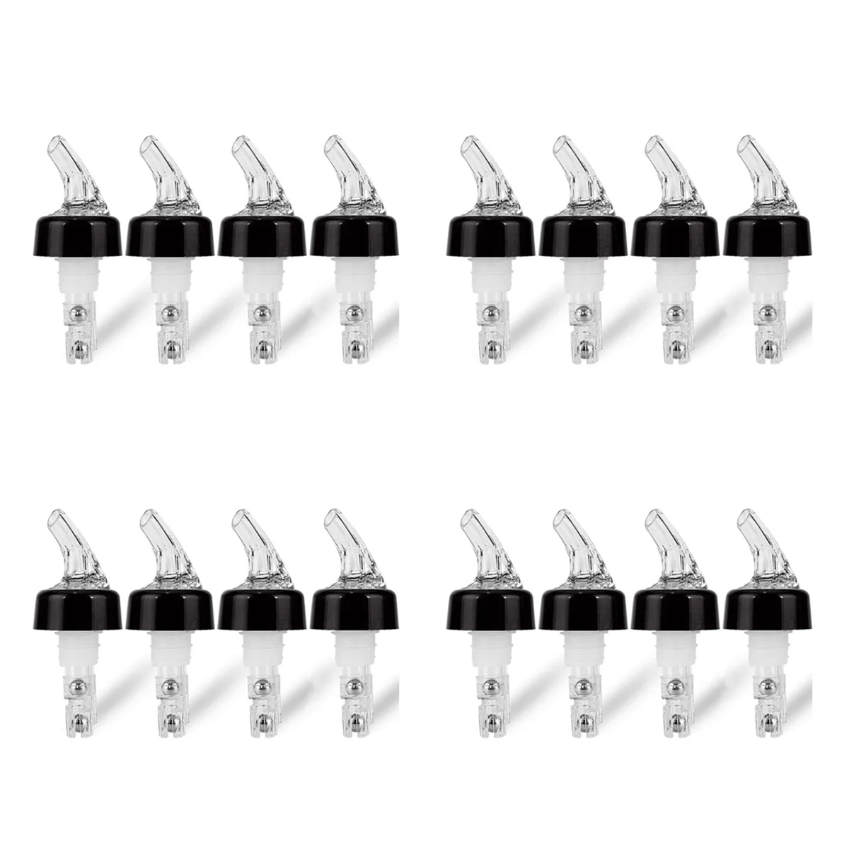 16 Pcs 1Oz Automatic Measured Bottle Pourer - Spirit Measure Pourer Drinks Wine Cocktail Dispenser Home Bar Tools