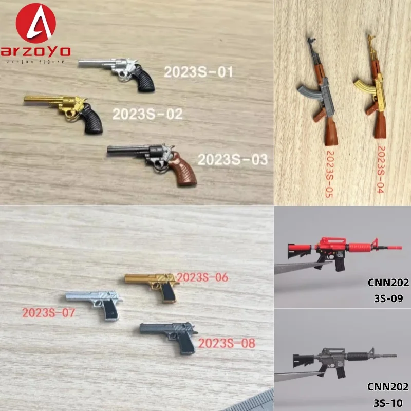 2023s Serie 1/12 Schaal AK47 Revolver Pistool Wapen Model Accessoires Fit 6 ''Man Vrouwelijke Soldaat Action Figure speelgoed