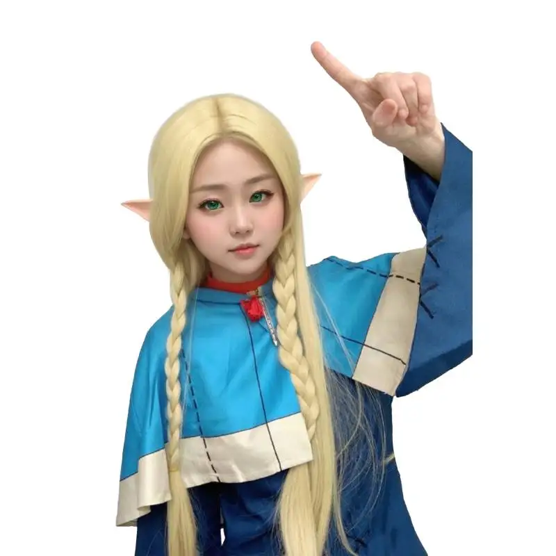 WENAM Anime Marcille Donato Cosplay Marcille Donato Pruik Lang Vlechthaar met Elfenoren voor Halloween Anime Party
