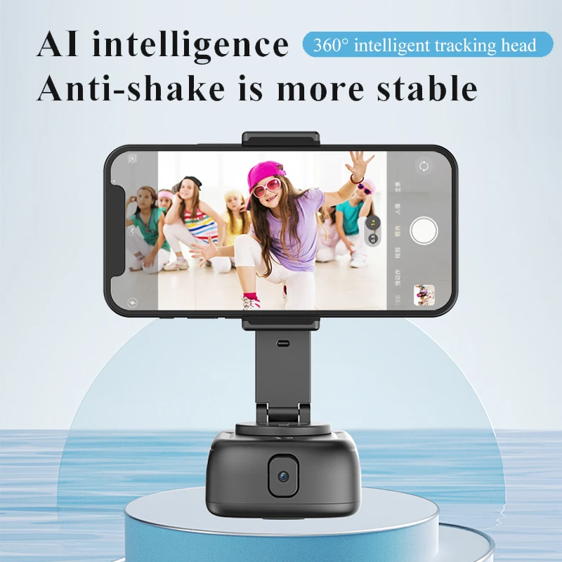 Q11 360 Rotatie Ai Gezicht Na Cardanische Stabilisator Intelligente Face Tracking Hoofd Panoramische Kop Voor Telefoon Vlog Video-Opnamen