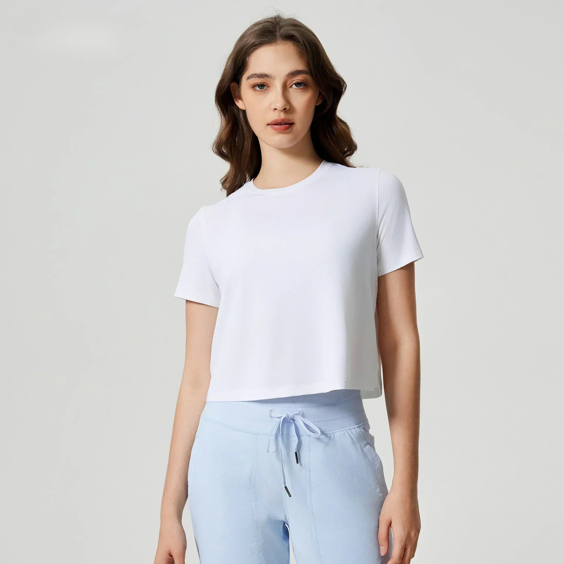 Lemon Breathable Loose Casual Quick Workout T Shirt Gym Yoga Running Shirt Athleisure Activewear Crop Top Women Sports T Shirt