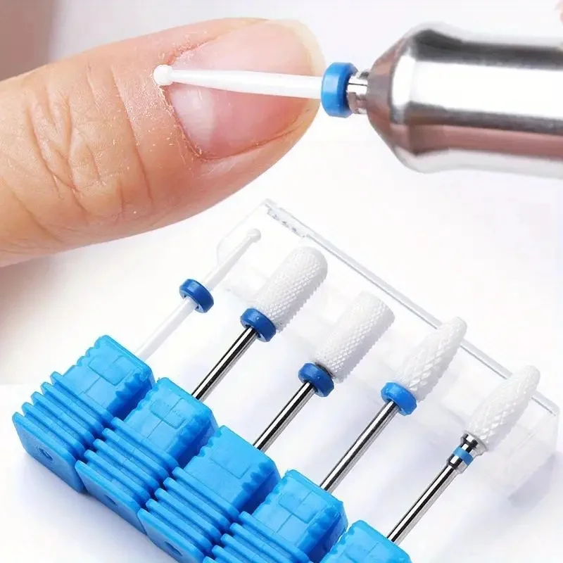 5 Teile/satz Keramik Hartmetall Wolfram Nagel Bohrer Bits Für Elektrische Bohrer Maniküre Pediküre Werkzeuge Nagel Bohrer Maschine Zubehör