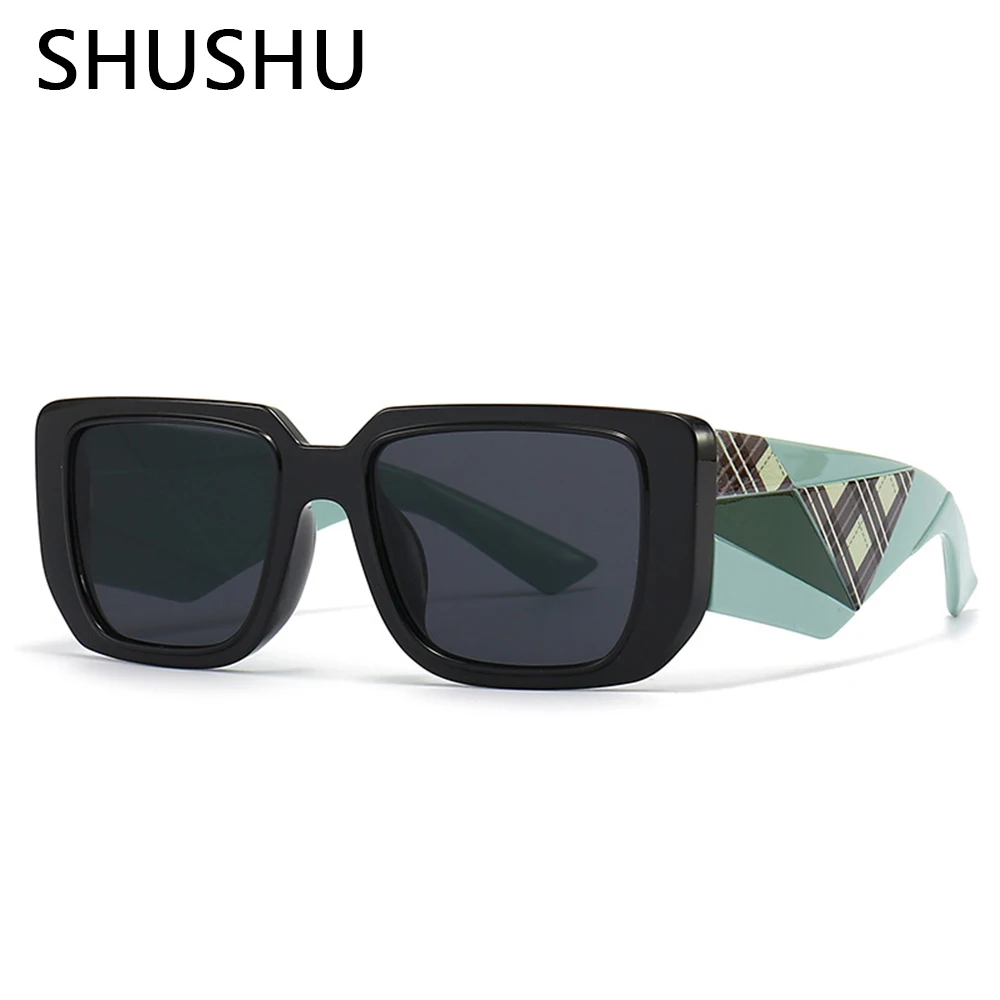 

Fashion Brand Square Sunglasses Man Big Frame Personality Sun Glasses Women Vintage Wide Temples Hip-hop Oculos De Sol