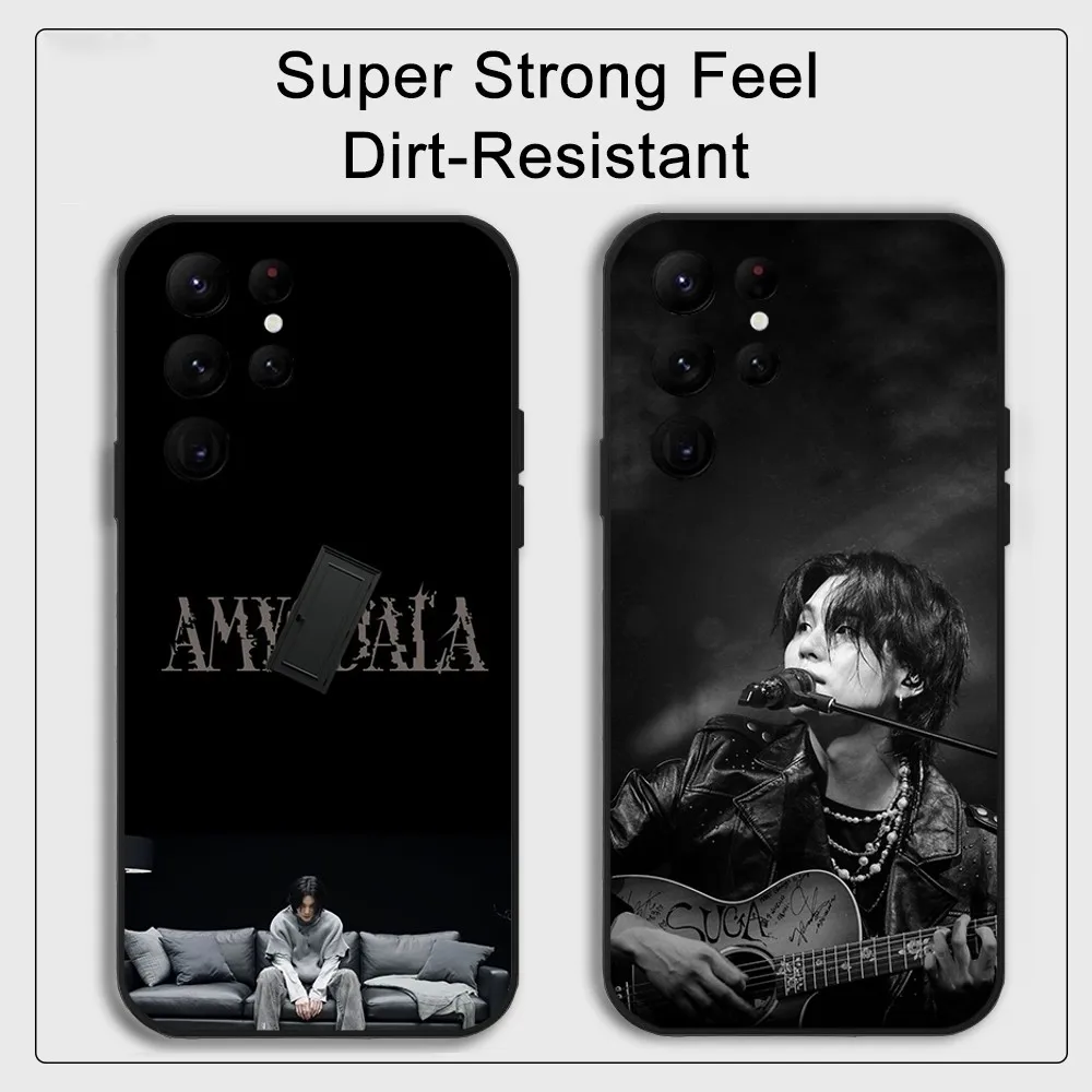 A-Agust D Yoongi S-Suga Phone Case Samsung S series s20 s21 s22 s23 s24 FE Plus Ultra TPU Soft to Skin-friendly case