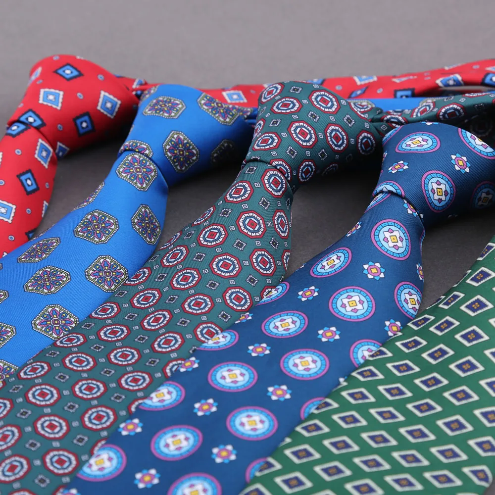 Classic Men's Imitation Silk Ties Soft Novel Plaid Polka Dot 8CM Neckties For Man Business Wedding Party Accessories Gifts