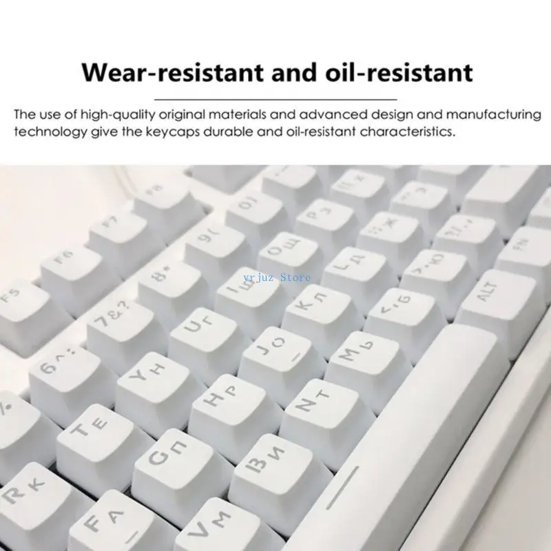 583D 104 Keys ABS Russian Korean Backlit Keycaps OEM Profile For Mechanical Keyboard