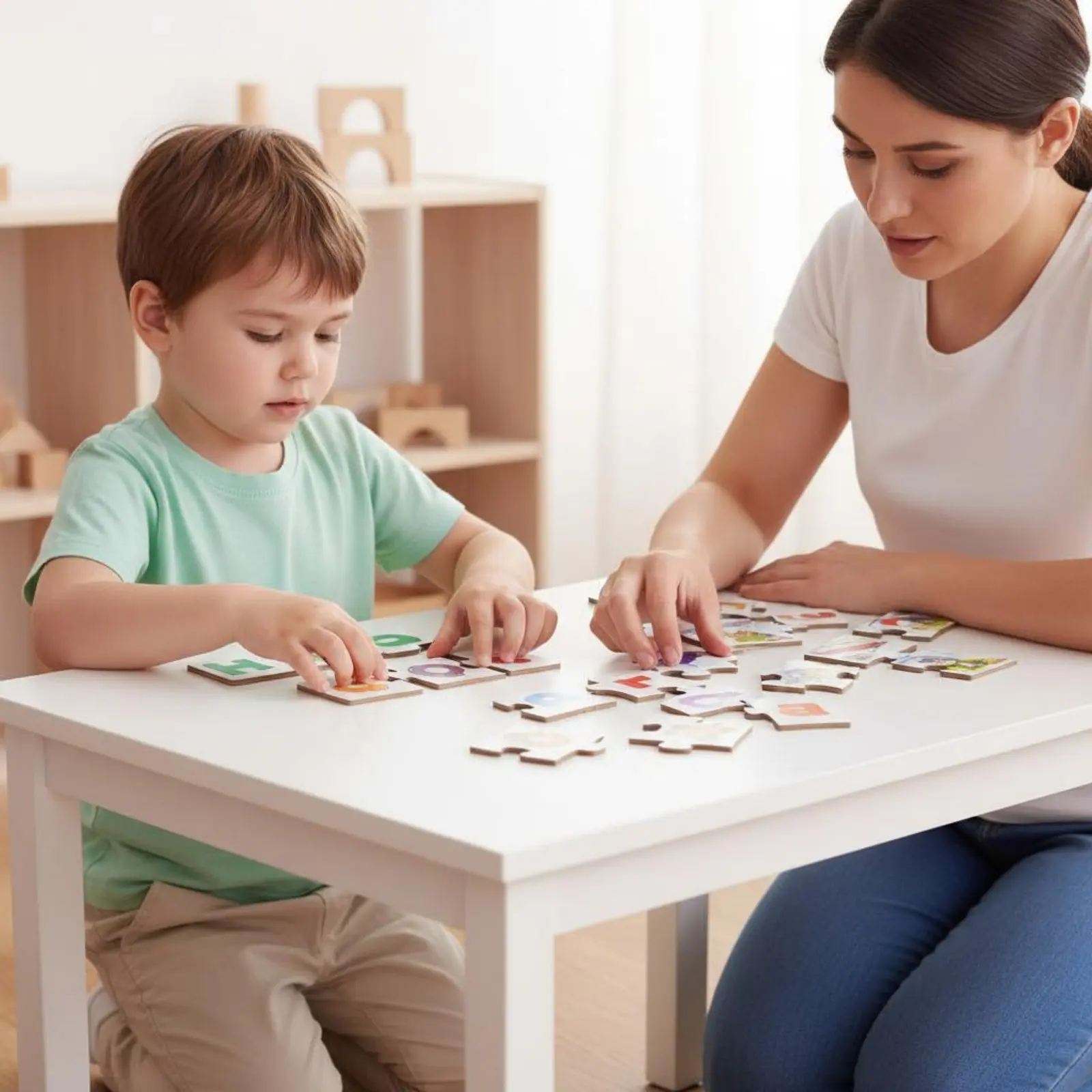 

Alphabet Matching Cards Hand-Eye Coordination Wood Letter Matching Game Wooden Alphabet Game Child-Centered for Children