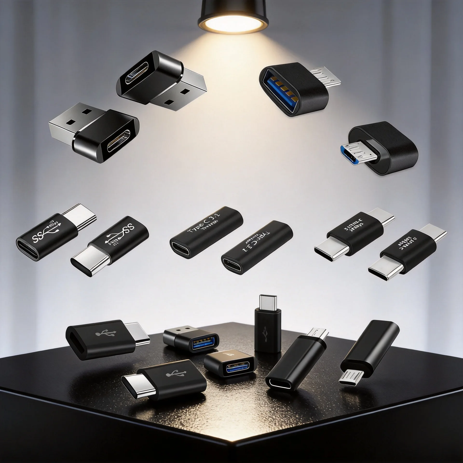 7-Piece Adapter Set for Mobile Phone, Computer and Car, Supports Charging and Data Transmission