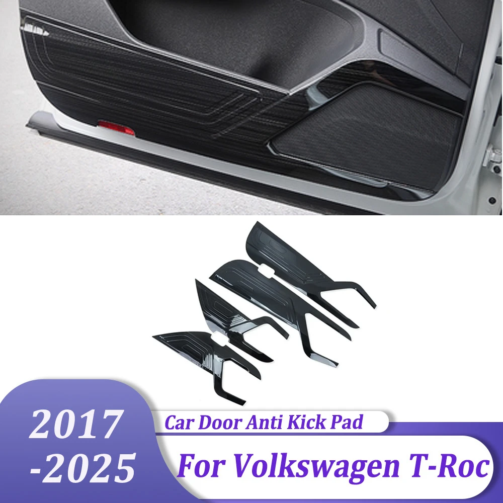 Door Anti-dirty Pad Anti-Kick Pad Door Protection Cover Auto Interior Accessories For VW Volkswagen T-Roc TROC 2017-2024 2025
