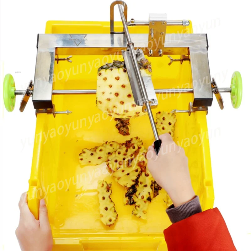 

Manual Automatic Pineapple Peeler Stainless Steel Fruit Peeling Machine Pineapple Eye Remover Kitchen Tool