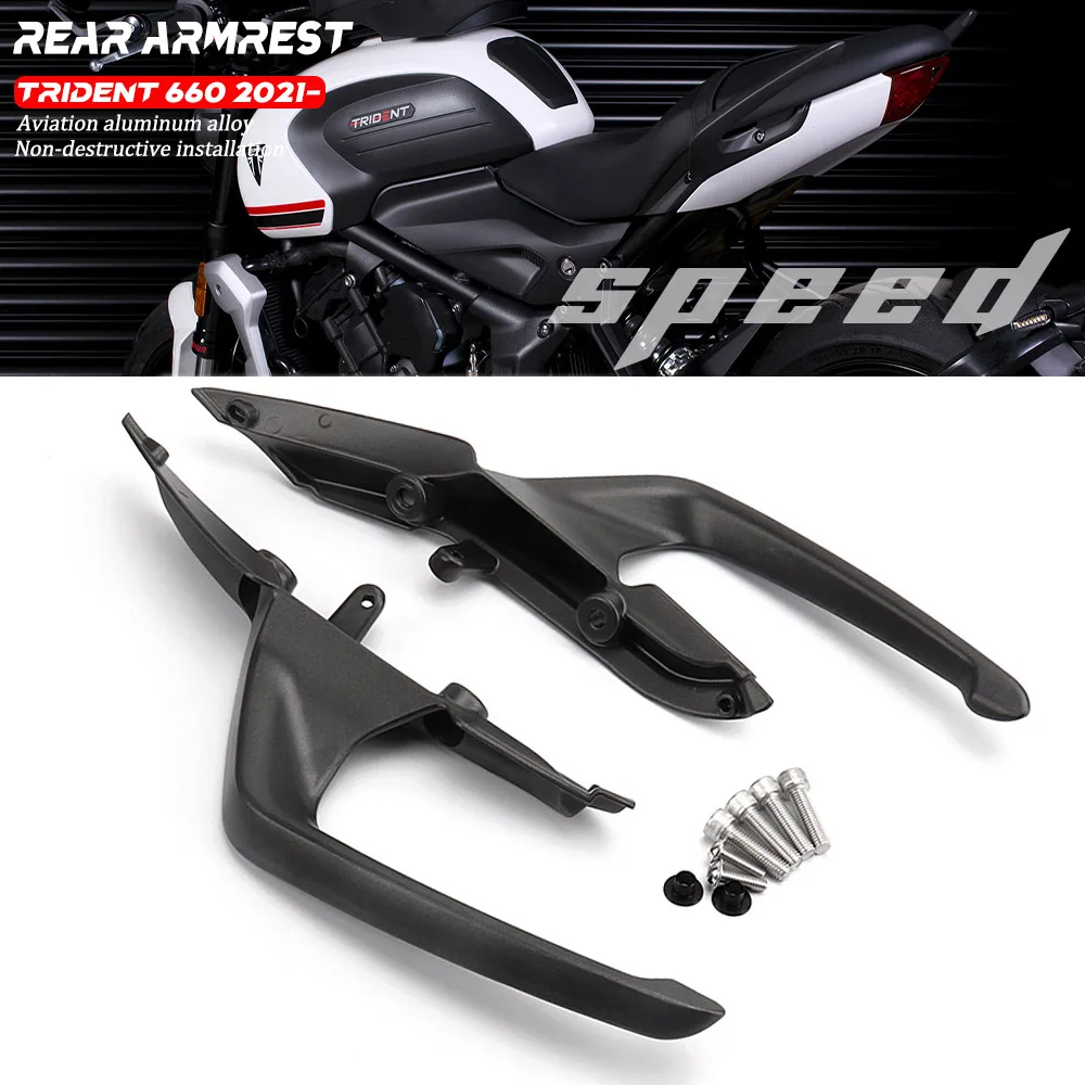 

New Motorcycle Aluminum Rear Grab Bars Seat Pillion Passenger Handle Armrest For Trident660 Trident TRIDENT 660 2021 2022 2023