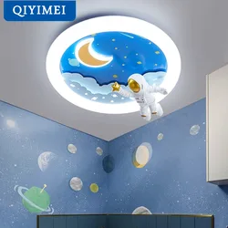 2024 New LED Cloud Lamps Modern Astronaut Chandelier Light Child Room Blue Pink Lamps Kitchen Boys Kids Hanging Lamp For Ceiling