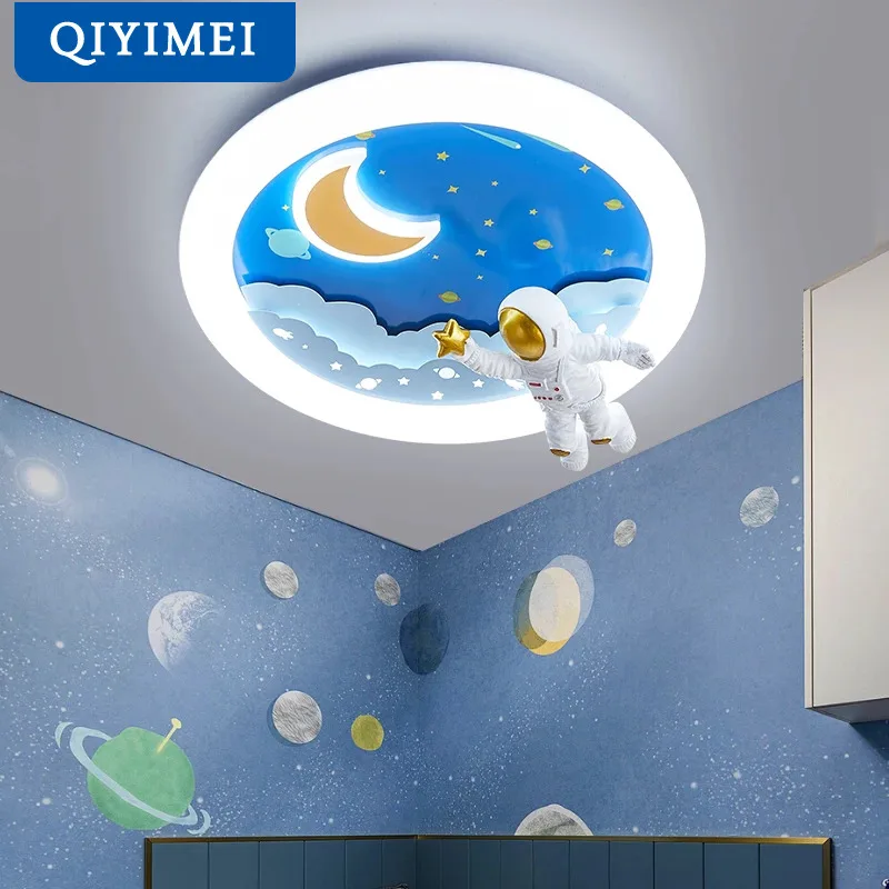 moderno astronauta luz de teto lampadas de nuvem quarto de crianca azul rosa cozinha meninos lampada de teto novo 2024 01