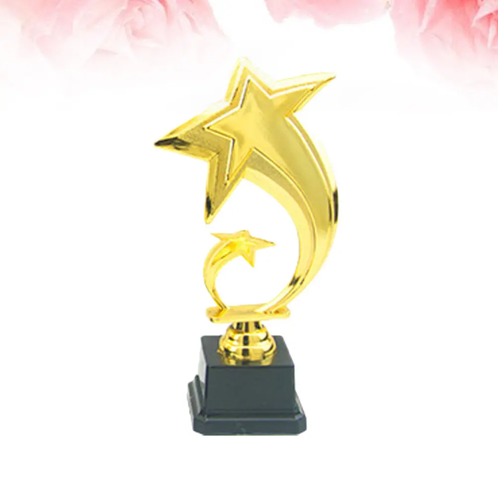 20Cm Star Trophy Plastic Base Creative Competition Trophy Match Tournament Award for Players