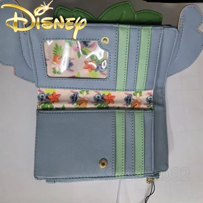 Disney's New Stitch Long Wallet Luxury Brand Fashion Loungefly Wallet Large Capacity Multiple Card Slots Women's Coin Purse