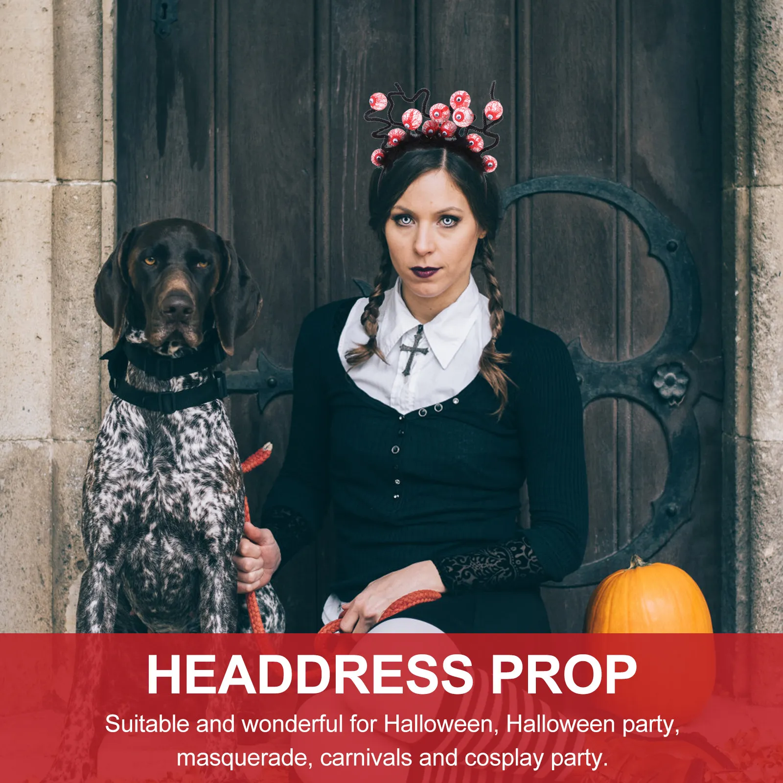 

Halloween Eye Ball Headband Flexible Chic Design Party Hair Hoop Festival Hair Accessories Horror Eye Headdress Cosplay