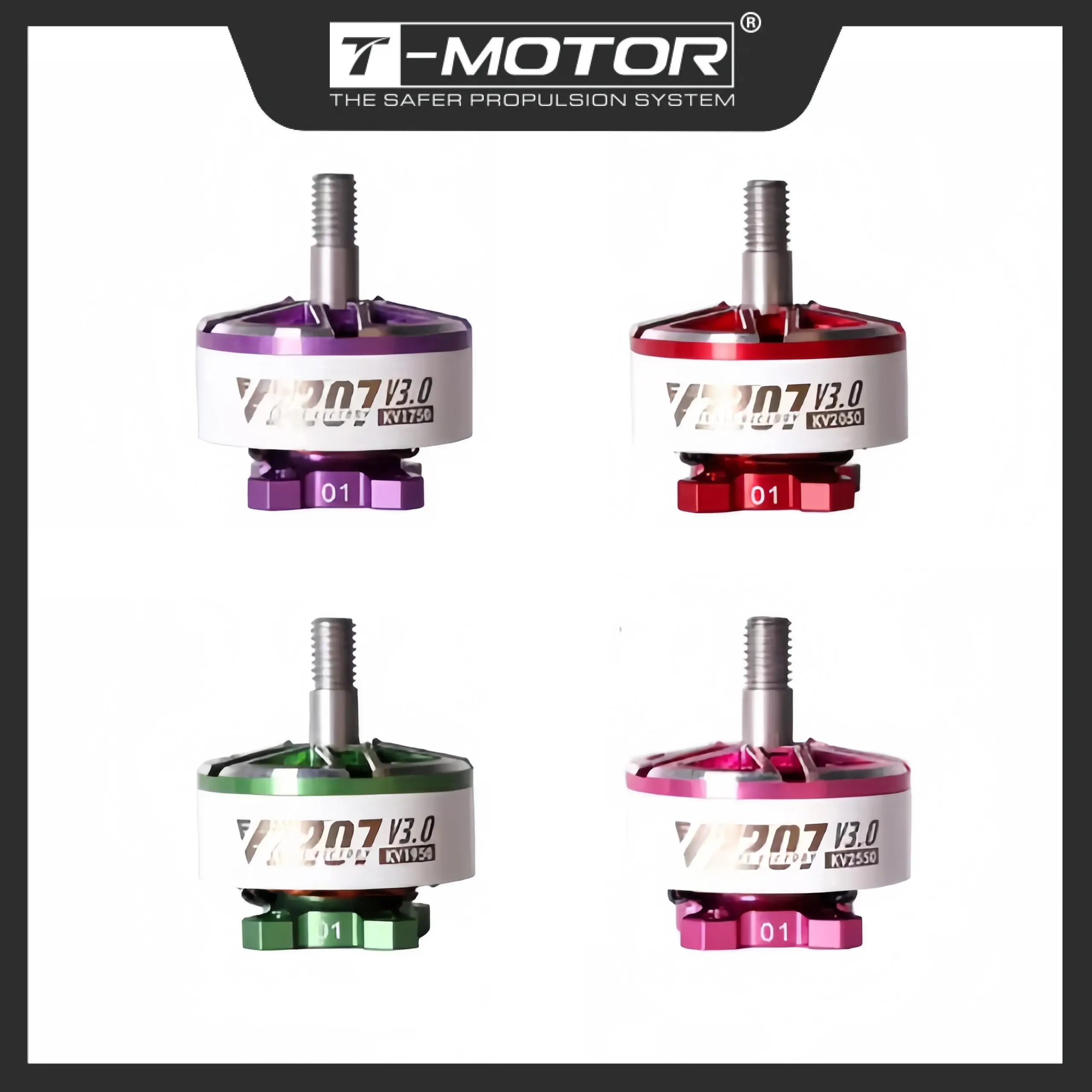 

T-MOTOR HOBBY Drones DIY Parts T-HOBBY V2207 V3.0 5"Freestyle Racing Drone Motor 4-6S KV1750 Brushless Motor For FPV