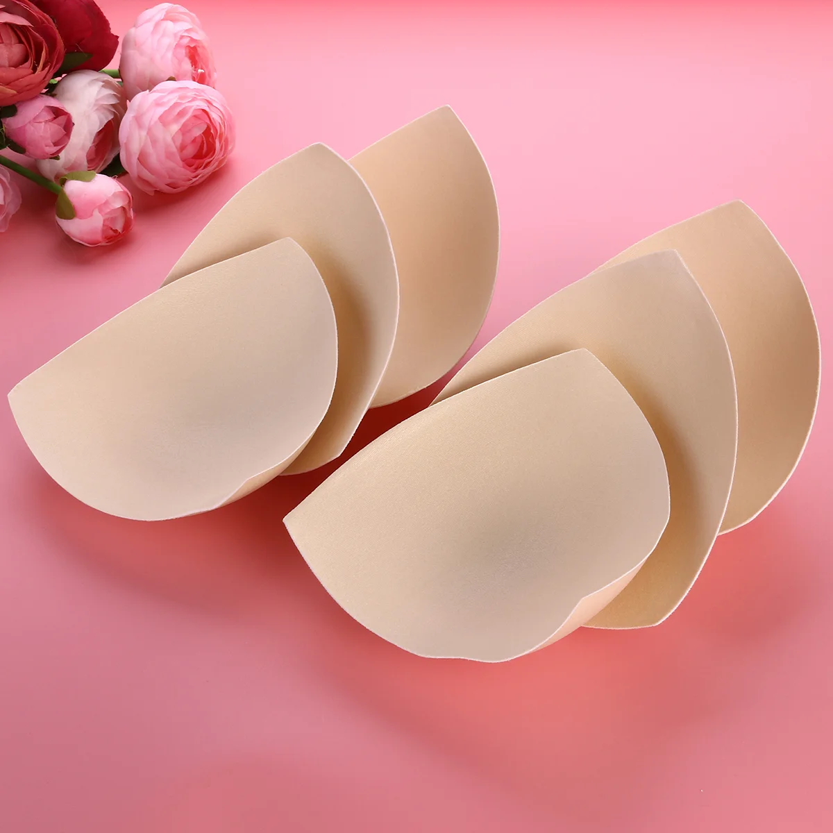 6 Pairs Cordless Bra Inserts Pads Removable Push Up For Swimwear Sports Tight T Shirts Tops Bikinis Gowns Backless Strapless