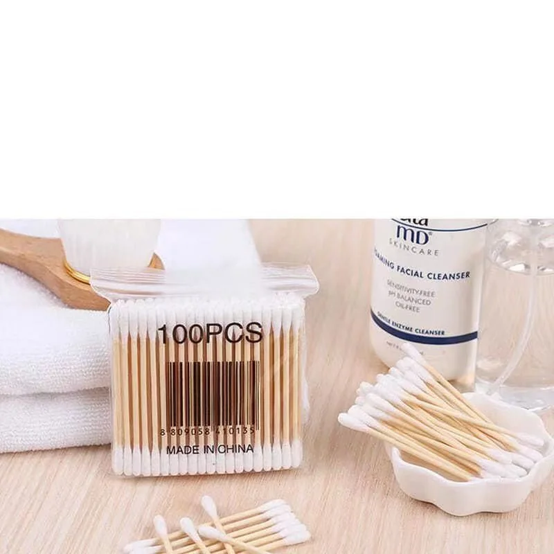 Cotton swabs, ears, ears, double heads, disposable sterile household ear swabs, cotton swabs for makeup remover, makeup and beau