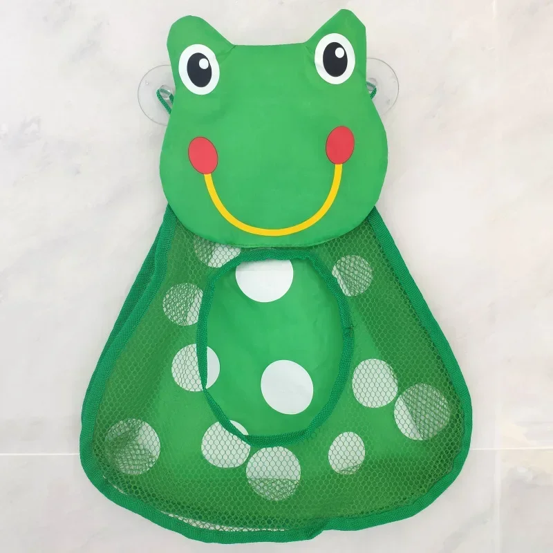 Baby Bath Toy Storage Bag Bathroom Mesh Bag for Baby Bath Toys Organizer with Suckers Pool Sand Holder Storage String Bag