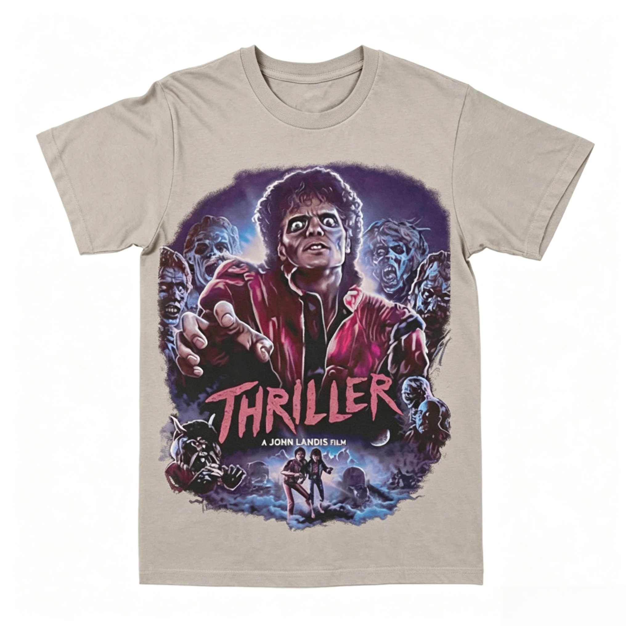 Michael Jackson Thriller T-Shirt Retro Streetwear Hip Hop Schwarz Herrenbekleidung Damenbekleidung T-Shirt 2026 Sommer Neues T-Shirt – Detail 8
